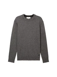 TOM TAILOR DENIM Pullover anthrazit/schwarz