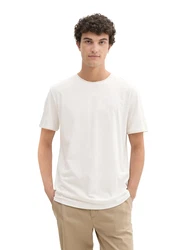 TOM TAILOR DENIM T-Shirt weiß/Melange