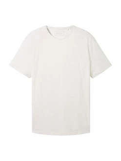 TOM TAILOR DENIM T-Shirt weiß/Melange