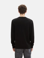 TOM TAILOR DENIM Pullover Schwarz/Schwarz/Schwarz/Schwarz/Schwarz/Schwarz/Schwarz/Schwarz/Schwarz/Schwarz/Schwarz/Schwarz