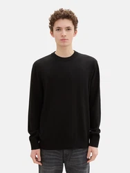 TOM TAILOR DENIM Pullover Schwarz/Schwarz/Schwarz/Schwarz/Schwarz/Schwarz/Schwarz/Schwarz/Schwarz/Schwarz/Schwarz/Schwarz