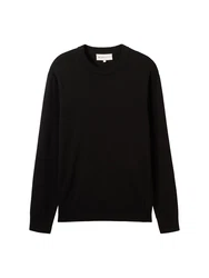 TOM TAILOR DENIM Pullover Schwarz/Schwarz/Schwarz/Schwarz/Schwarz/Schwarz/Schwarz/Schwarz/Schwarz/Schwarz/Schwarz/Schwarz
