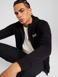 EA7 Emporio Armani Sweatjacke schwarz/offwhite