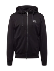 EA7 Emporio Armani Sweatjacke schwarz/offwhite