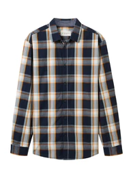 Hemd navy / blaumeliert / orange / wei
