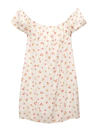 Letní šaty olivová / oranžová / červená / bílá