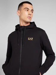 EA7 Emporio Armani Sweatjacke gold/schwarz