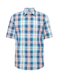 Hemd marine / azur / orange / wei