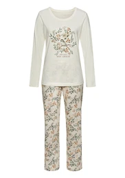 Pyžamo velbloudí / světle béžová / zelená / bílá