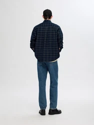 SELECTED HOMME Hemd beige/marine