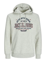 JACK & JONES Sweatshirt marine/weinrot/weimeliert
