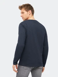 Derbe Langarmhemd Basic Kippes Basic dunkelblau/rot