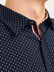 JACK & JONES Hemd Remy nachtblau/weiß