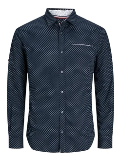 JACK & JONES Hemd Remy nachtblau/weiß JACK & JONES Hemd Remy nachtblau/weiß