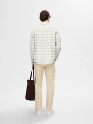 SELECTED HOMME Hemd grau/weiß
