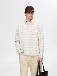 SELECTED HOMME Hemd grau/weiß