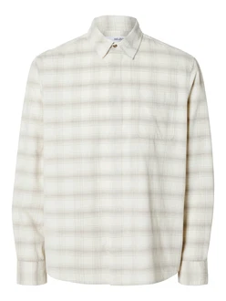 SELECTED HOMME Hemd grau/weiß