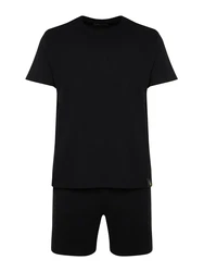 Trendyol Pyjama Schlafanzug schwarz