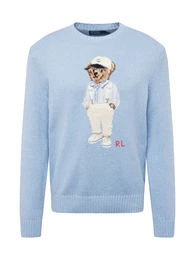 Pullover marine / hellblau / braun / wei