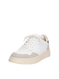 Sneaker taupe / blutrot / wei