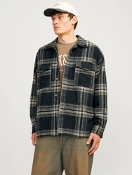 JACK & JONES JORVesterbro Hemd/Jacke oliv/schwarz/weiß