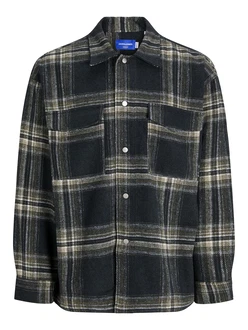 JACK & JONES JORVesterbro Hemd/Jacke oliv/schwarz/weiß