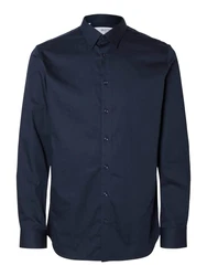 SELECTED HOMME Hemd Langarmhemd nachtblau