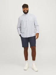 Jack & Jones Langarmhemd Oxford nachtblau/weiß