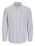 Jack & Jones Langarmhemd Oxford nachtblau/weiß