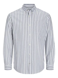 Plus Hemd 'Oxford' nachtblau / wei