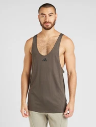 ADIDAS PERFORMANCE Sporttop Workout Stringer hellbraun/schwarz