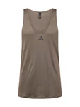 ADIDAS PERFORMANCE Sporttop Workout Stringer hellbraun/schwarz