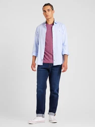 Tommy Jeans T-Shirt 'Jaspe' navy / orchidee / beere / weiß