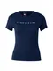 Tommy Jeans Curve Majica  marine / karminsko rdeča / bela