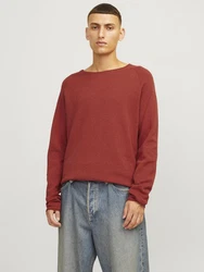 JACK & JONES Pullover 'JJEHill' blutrot