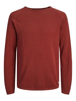 JACK & JONES Pullover 'JJEHill' blutrot