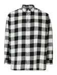 Jack & Jones Plus Hemd JJEGINGHAM grau/schwarz/weiß