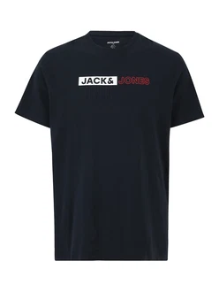 Jack & Jones T-Shirt JJECORP LOGO TEE PLAY SS O-N NOOS navy/rot/wei Jack & Jones T-Shirt JJECORP LOGO TEE PLAY SS O-N NOOS navy/rot/wei