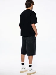 Pull&Bear Shorts Jeans schwarz