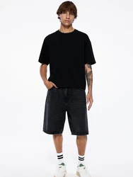 Pull&Bear Shorts Jeans schwarz