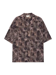 Hemd beige / taupe / burgunder / schwarz