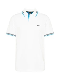 Poloshirt 'Paul' azur / schwarz / offwhite