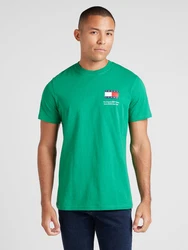 Tommy Jeans T-Shirt 'Essential' marineblau/grün/rot/weiß