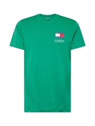 Tommy Jeans T-Shirt 'Essential' marineblau/grün/rot/weiß