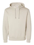 SELECTED HOMME Sweatshirt Hoodie SLHEMANUEL SOFT HOOD SWEAT creme
