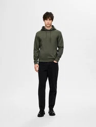 SELECTED HOMME Sweatshirt Hoodie SLHEMANUEL SOFT HOOD SWEAT tanne