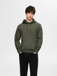 SELECTED HOMME Sweatshirt Hoodie SLHEMANUEL SOFT HOOD SWEAT tanne