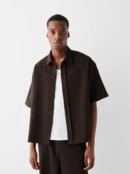 Bershka Hose dunkelbraun
