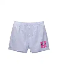 Boxerky světlemodrá / pink / černá / bílá