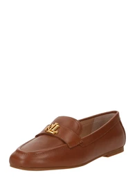 Lauren Ralph Lauren Slip On cipele 'AVERI' smeđa / zlatna